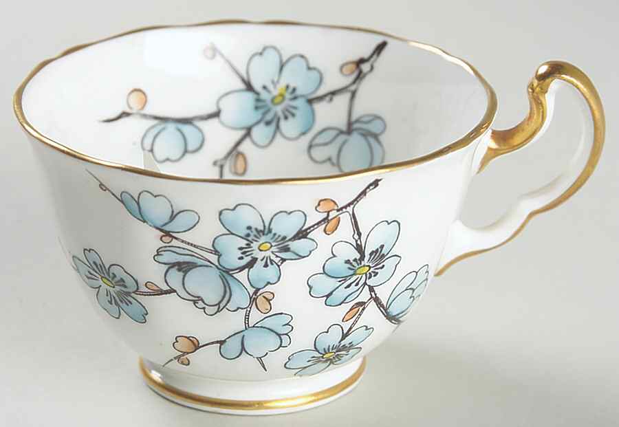 Chinese Blossom (Blue Flowers) Footed Demitasse Cup by Adderley-1