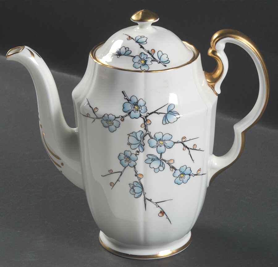 Chinese Blossom (Blue Flowers) Small Coffee Pot & Lid by Adderley-1