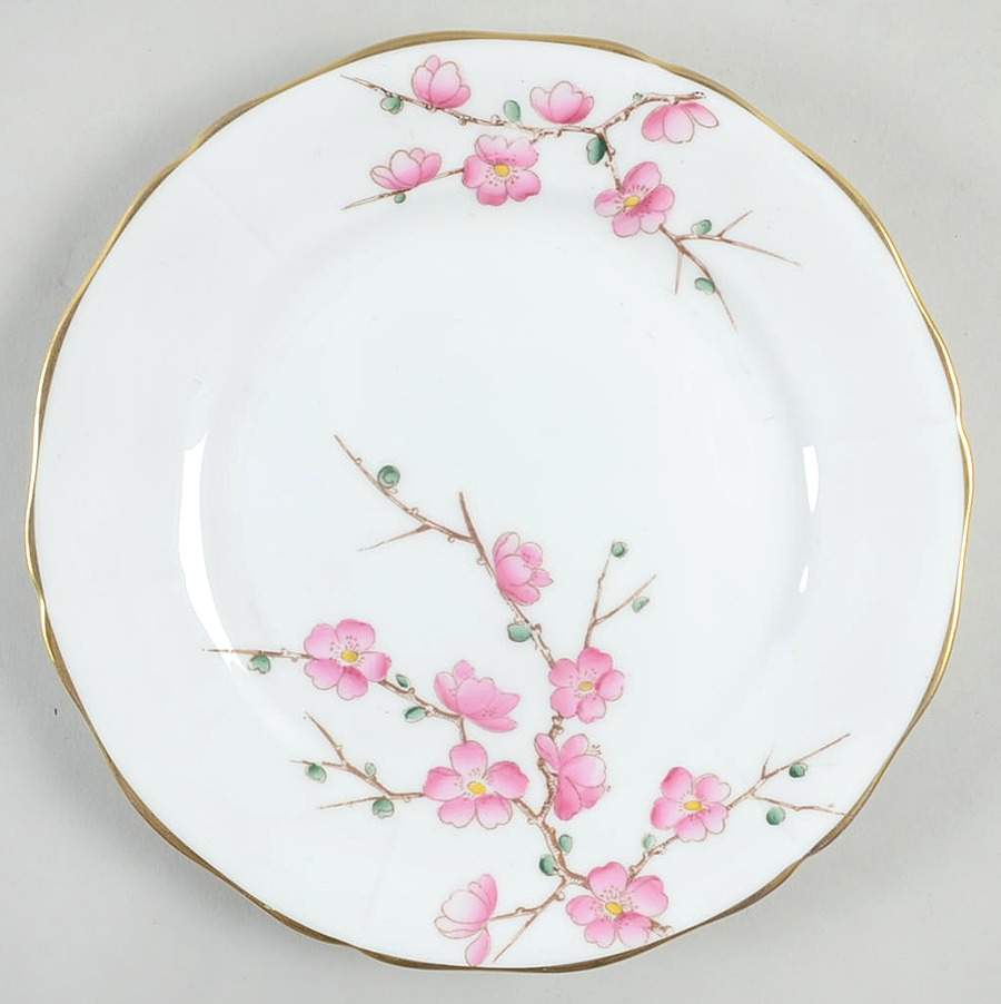 Chinese Blossom (Pink Blossoms) Dessert/Pie Plate by Adderley-1
