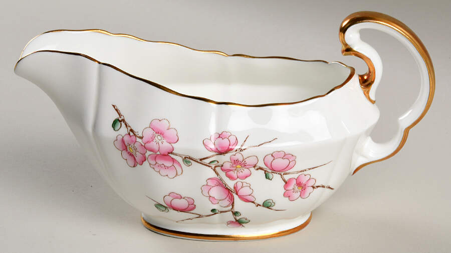 Chinese Blossom (Pink Blossoms) Gravy Boat by Adderley-1