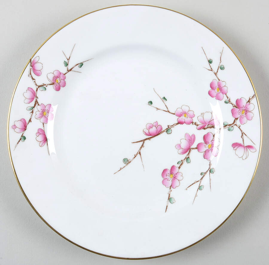 Chinese Blossom (Pink Blossoms) Dessert/Pie Plate by Adderley-1