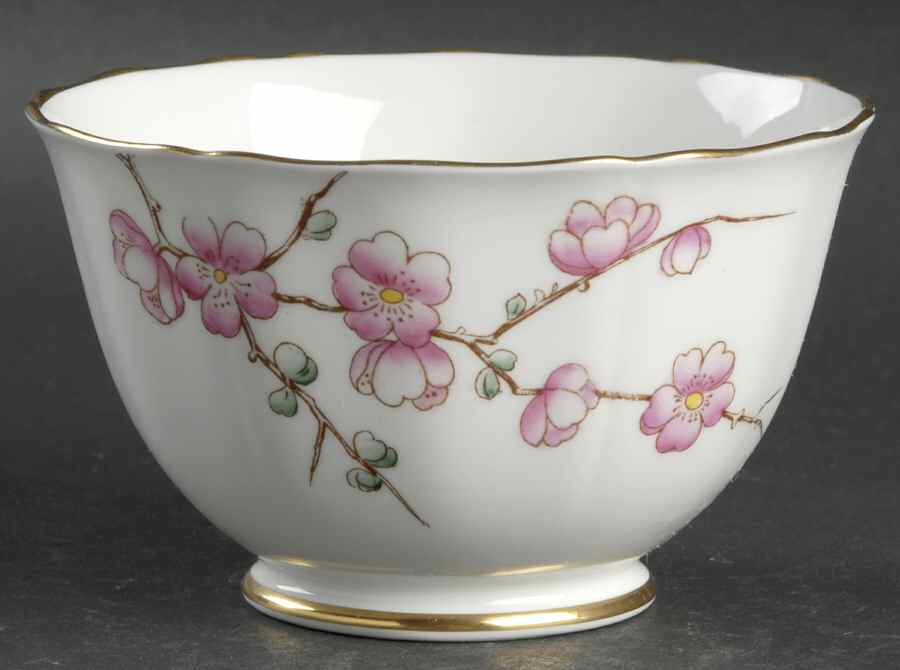 Chinese Blossom (Pink Blossoms) Open Sugar Bowl by Adderley-1