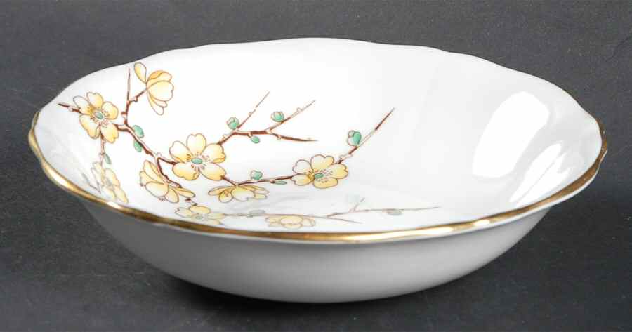 Chinese Blossom (Yellow Flowers) Coupe Cereal Bowl by Adderley-1