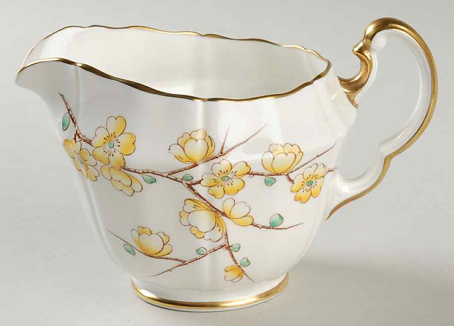 Chinese Blossom (Yellow Flowers) Creamer by Adderley-1