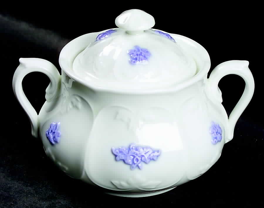 Chelsea (Smooth, Embossed) Sugar Bowl & Lid by Adderley-1