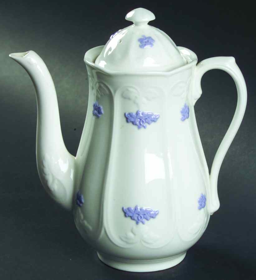 Chelsea (Smooth, Embossed) Mini Coffee Pot & Lid by Adderley-1