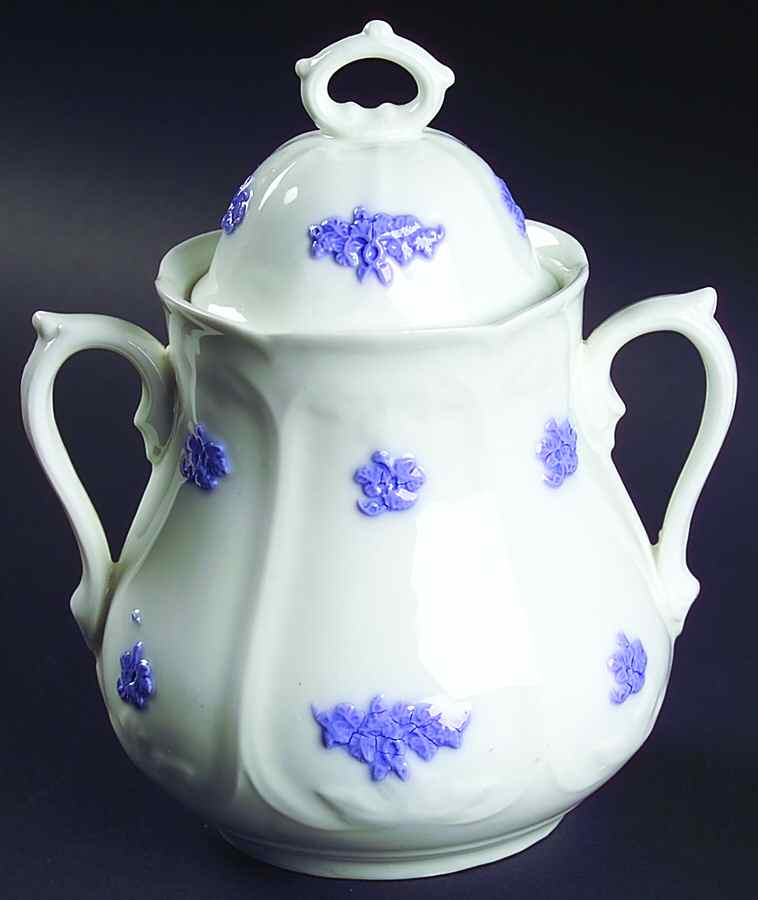 Chelsea (Smooth, Embossed) Sugar Bowl & Lid by Adderley-1