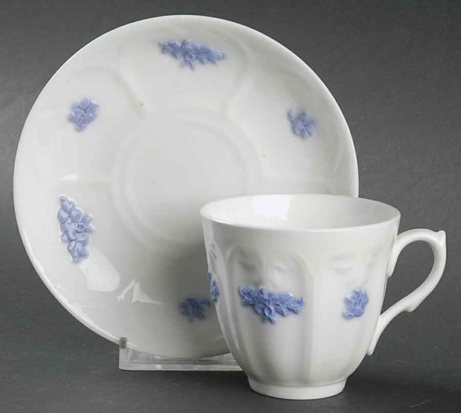 Chelsea (Smooth, Embossed) Flat Demitasse Cup & Saucer Set by Adderley-1