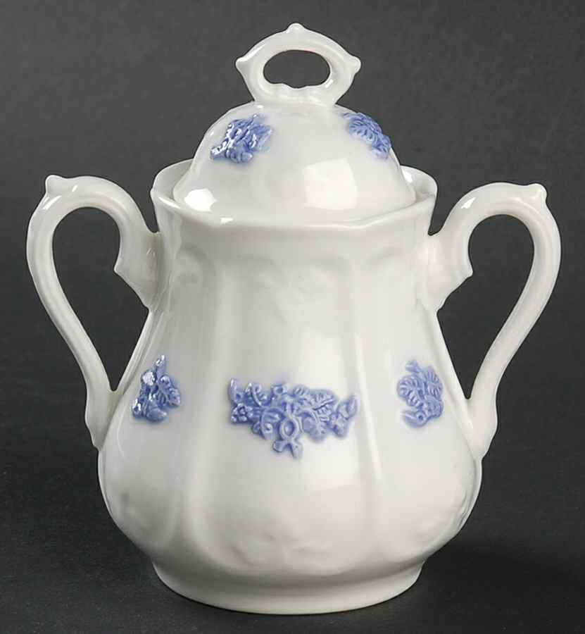Chelsea (Smooth, Embossed) Mini Sugar Bowl & Lid by Adderley-1