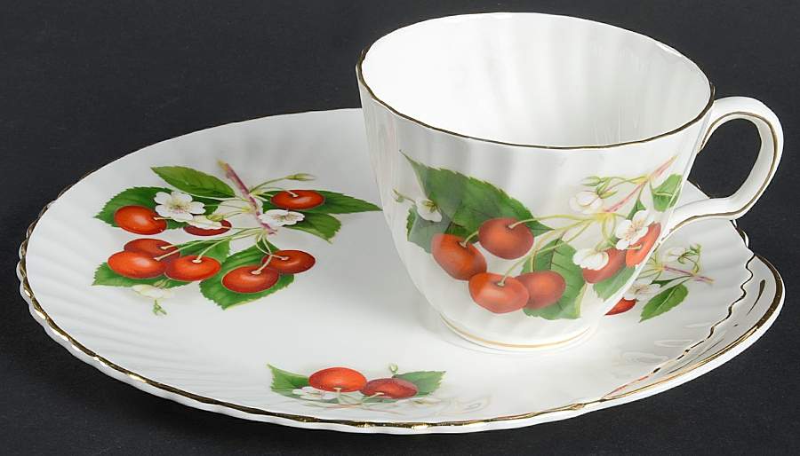 Cherry Ripe Snack Plate & Cup Set by Adderley-1