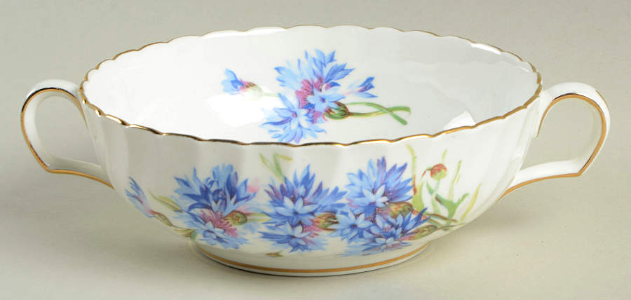 Cornflower Flat Cream Soup Bowl by Adderley-1