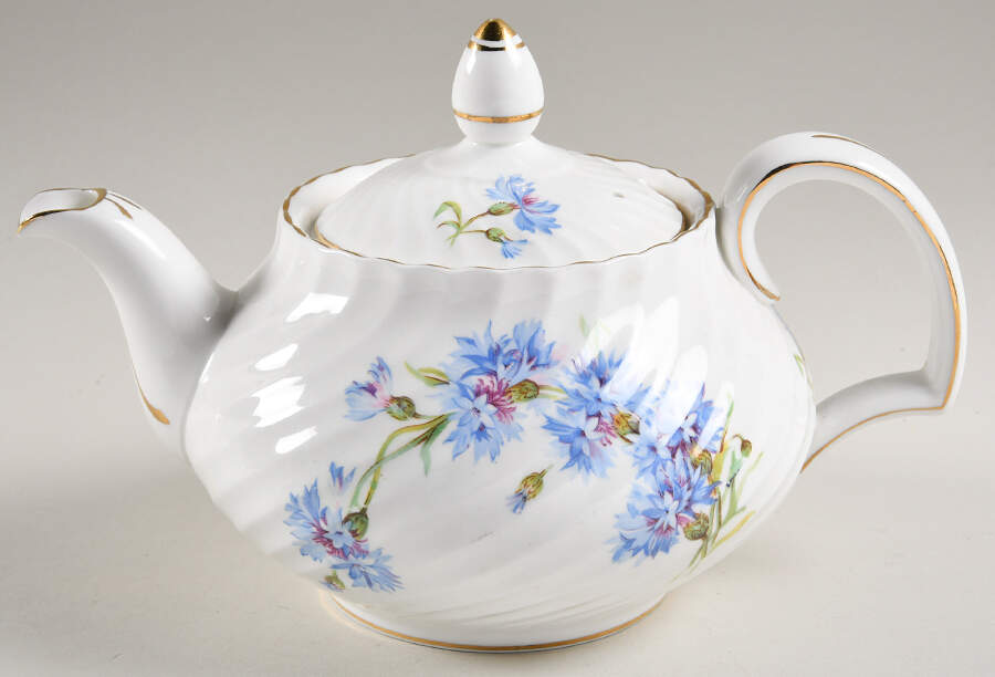 Cornflower Teapot & Lid by Adderley-1