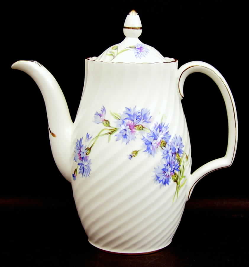 Cornflower Mini Coffee Pot & Lid by Adderley-1