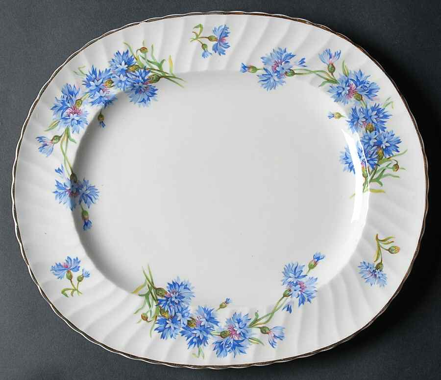 Cornflower 11" Oval Serving Platter by Adderley-1