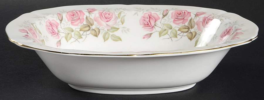 Devonshire Roses 9" Oval Vegetable Bowl by Adderley-1