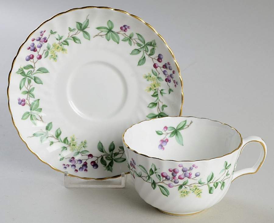 English Lane Flat Cup & Saucer Set by Adderley-1