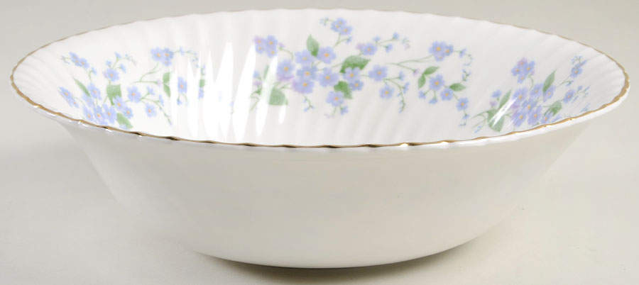 Forget Me Not-Sweet Forget Me Not 9" Round Vegetable Bowl by Adderley-1