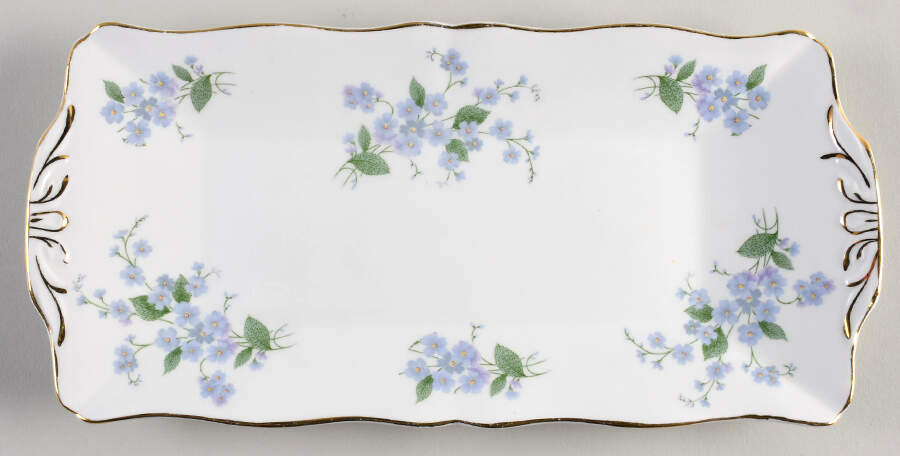 Forget Me Not-Sweet Forget Me Not Large Sandwich Tray by Adderley-1