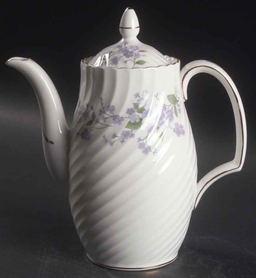 Forget Me Not-Sweet Forget Me Not Mini Coffee Pot & Lid by Adderley-1