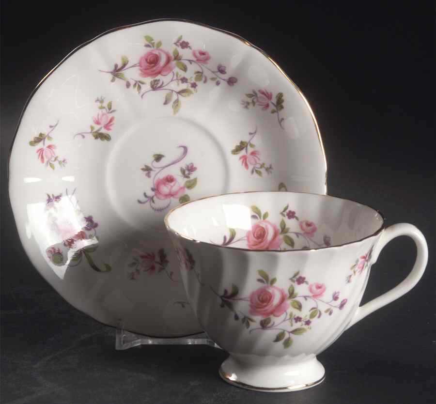 Fragrance Footed Cup & Saucer Set by Adderley-1