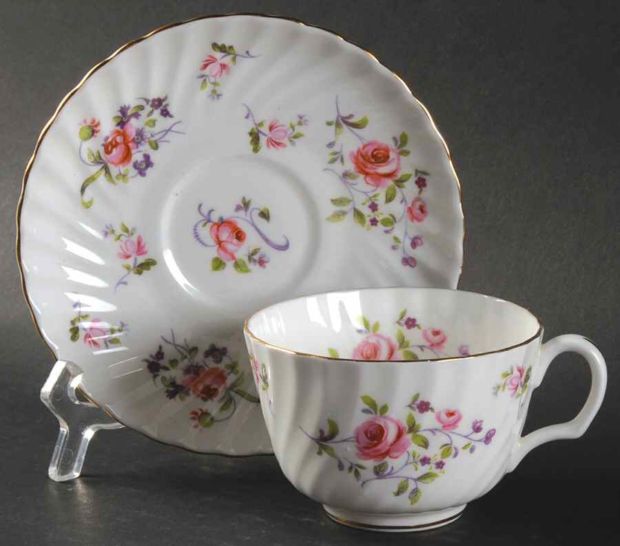 Fragrance Flat Cup & Saucer Set by Adderley-1