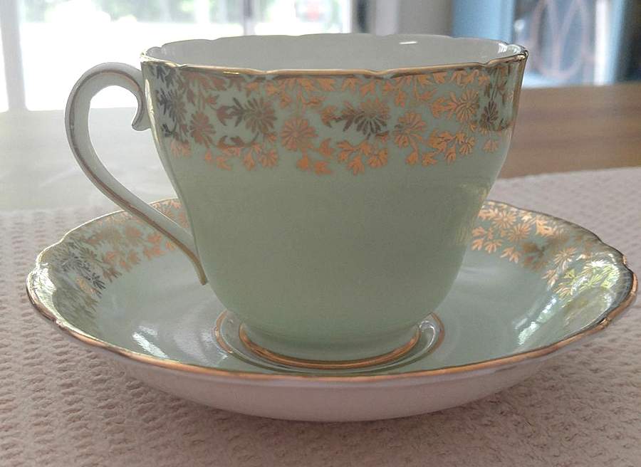 H453 Footed Cup & Saucer Set by Adderley-1