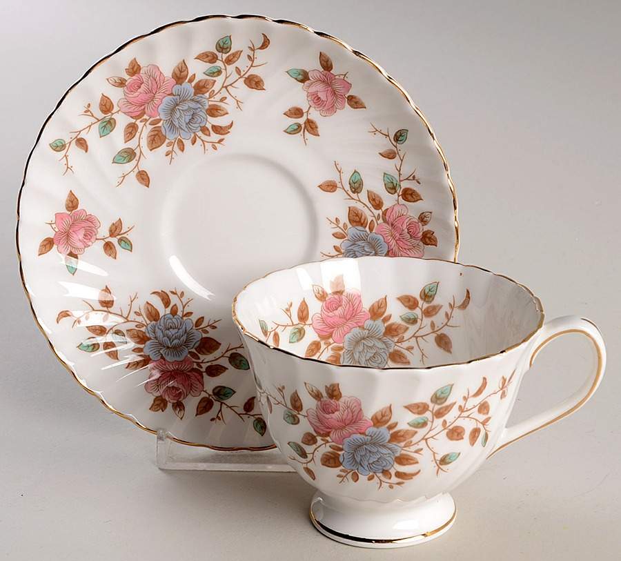 Heritage Footed Cup & Saucer Set by Adderley-1