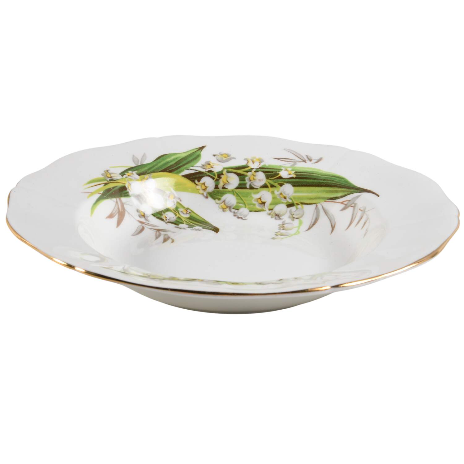 Lily of The Valley Rim Soup Bowl by Adderley-1