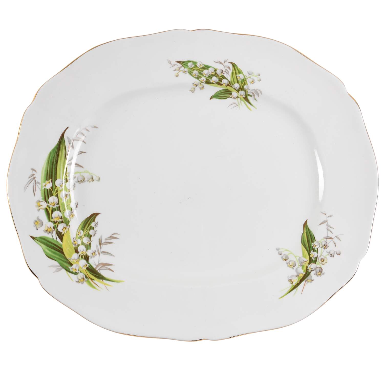 Lily of The Valley 14" Oval Serving Platter by Adderley-1