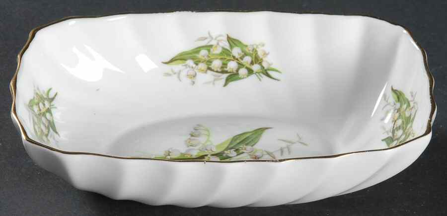 Lily of The Valley Rectangular Sweet Meat Dish by Adderley-1