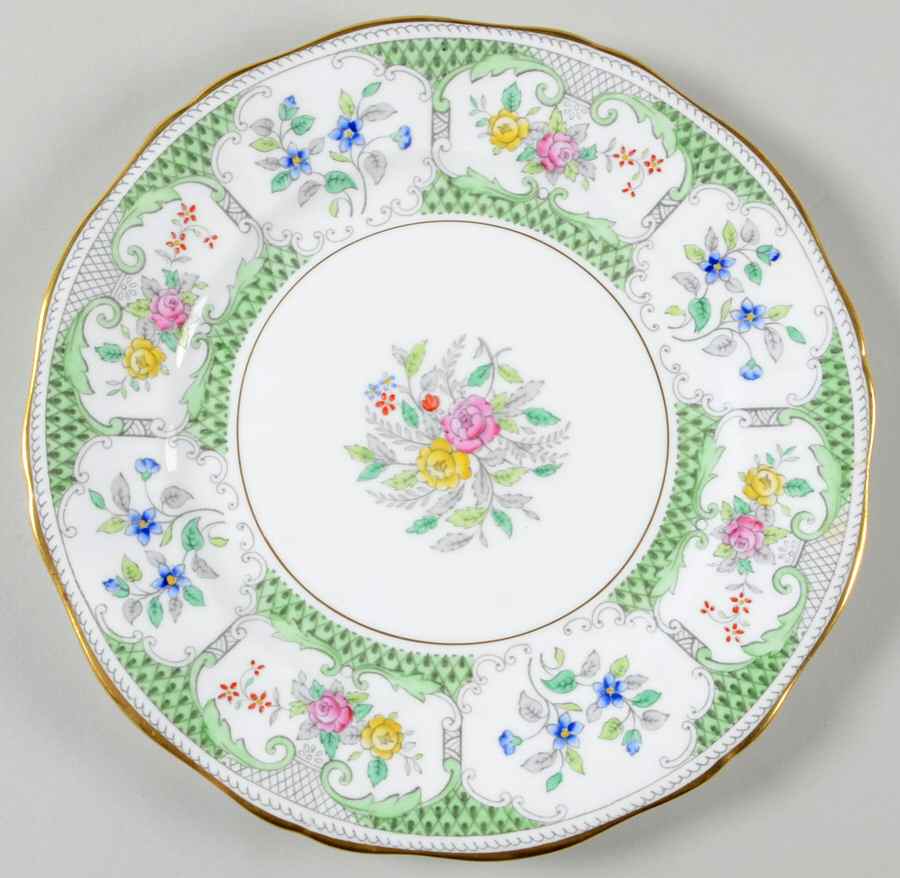 Lowestoft Light Green Salad Plate by Adderley-1