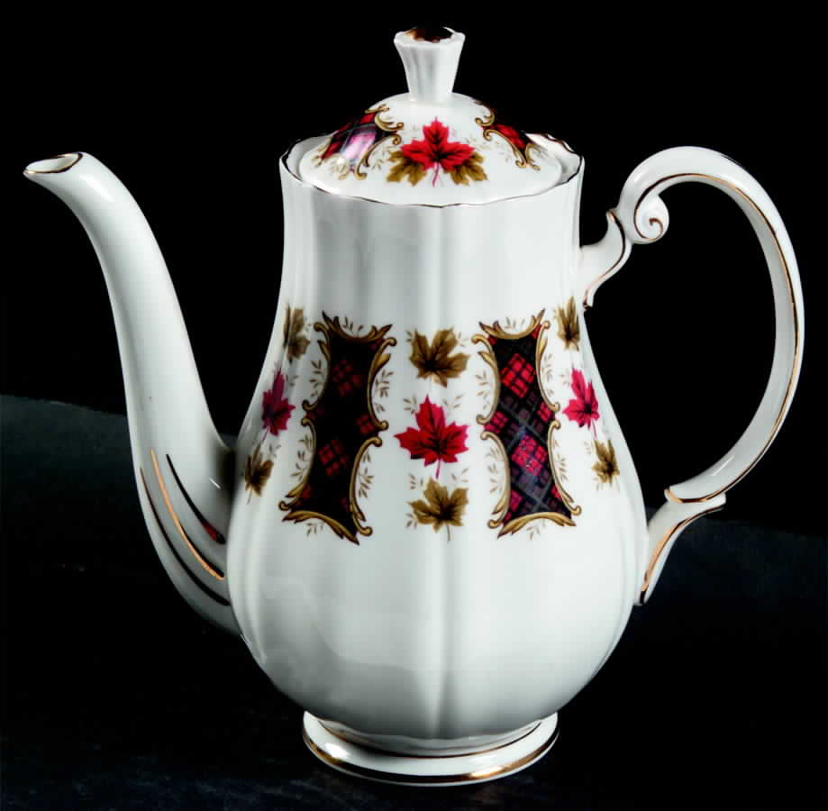 Maple Leaf Tartan Coffee Pot & Lid by Adderley-1