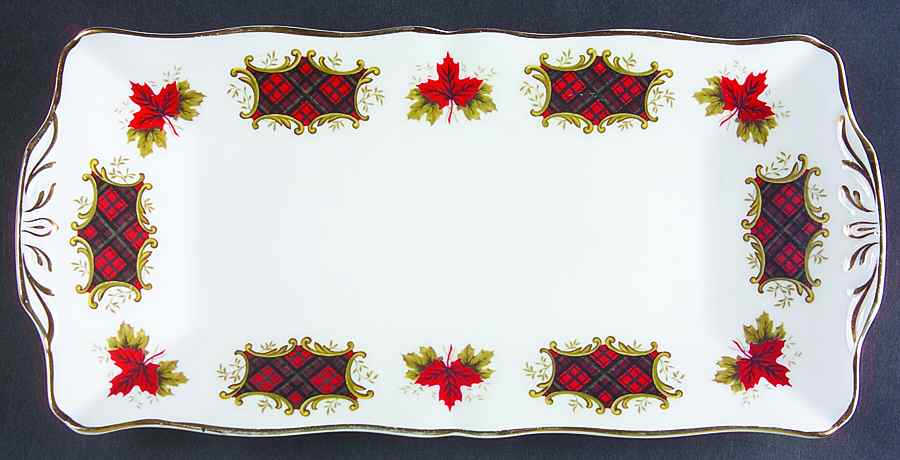 Maple Leaf Tartan Tray for Creamer & Sugar with Lid by Adderley-1