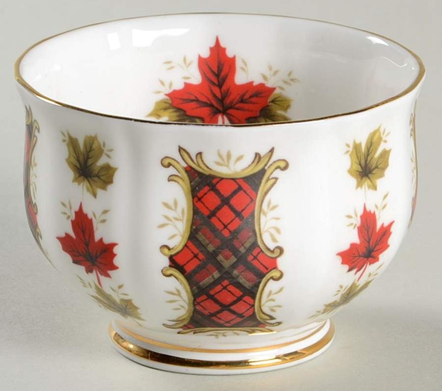 Maple Leaf Tartan Mini Open Sugar Bowl by Adderley-1