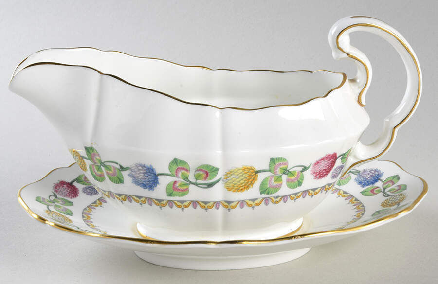 Meadowsweet Gravy Boat & Underplate by Adderley-1