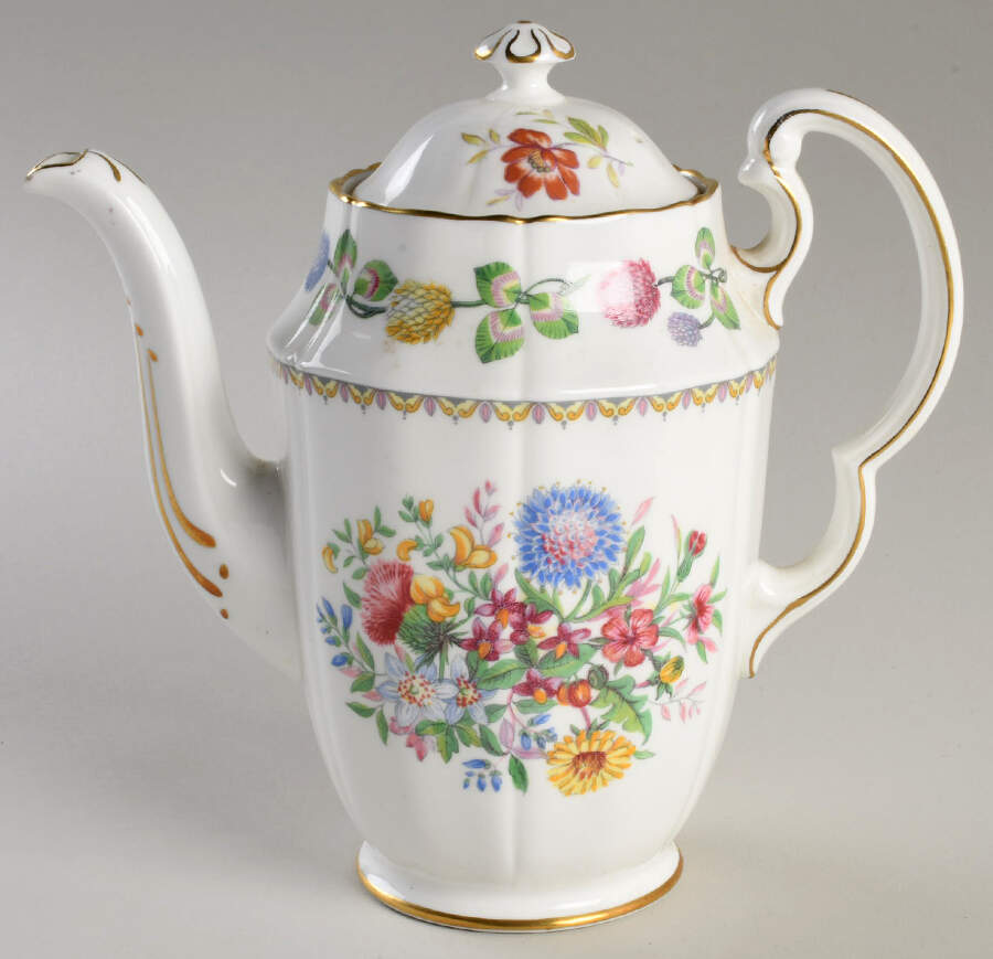 Meadowsweet Small Coffee Pot & Lid by Adderley-1