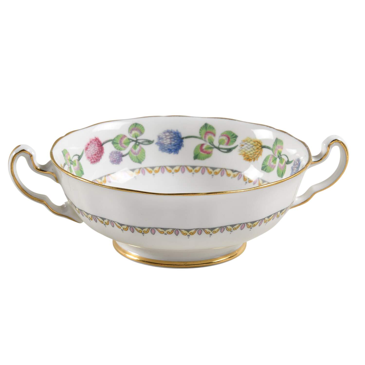 Meadowsweet Footed Cream Soup Bowl by Adderley-1