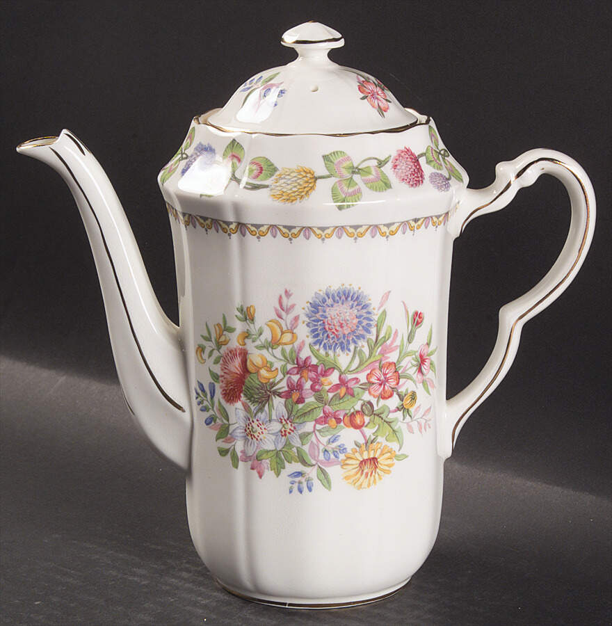 Meadowsweet Coffee Pot & Lid by Adderley-1