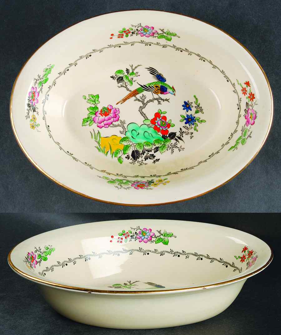 Oriental 10" Oval Vegetable Bowl by Adderley-1