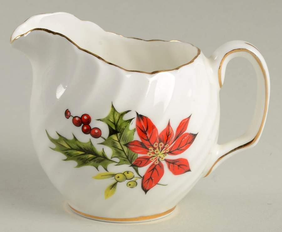 Poinsettia Mini Creamer by Adderley-1