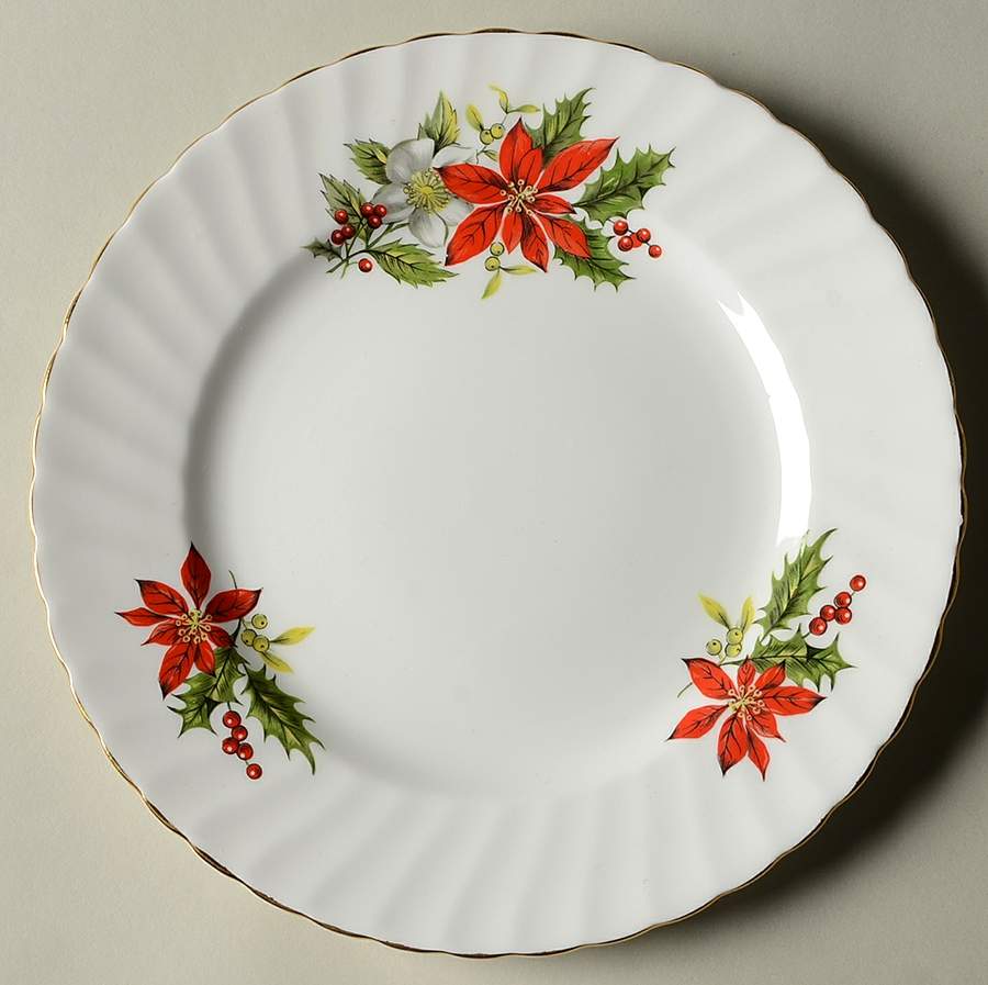 Poinsettia Salad Plate by Adderley-1