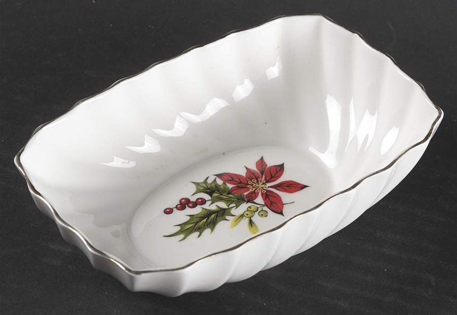 Poinsettia Nut Dish by Adderley-1