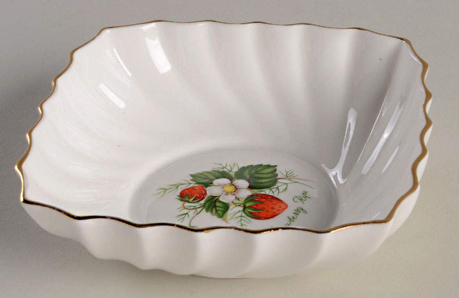 Strawberry Ripe Small Square Sweet Meat Dish by Adderley-1