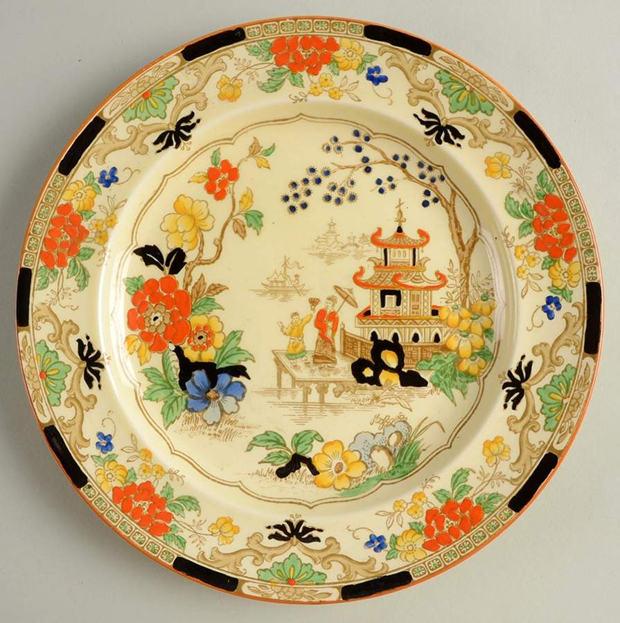 Temple Luncheon Plate by Adderley-1