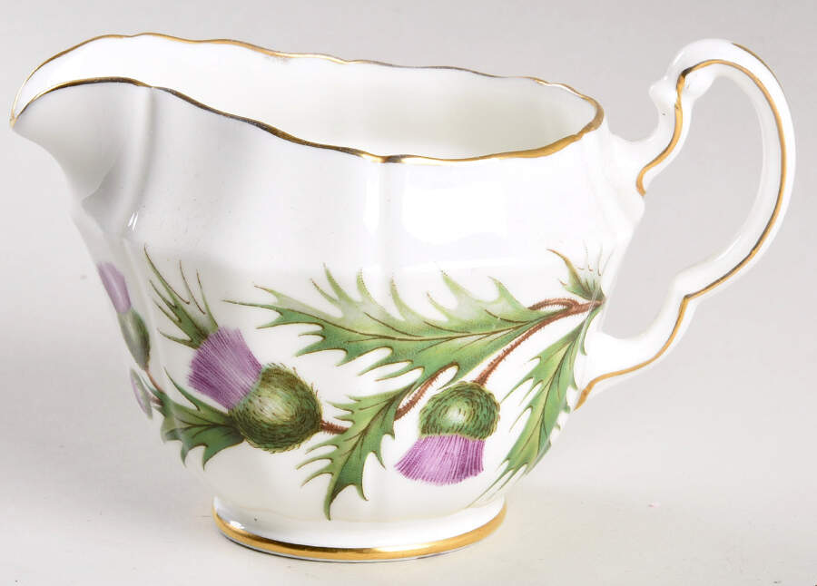 Thistle (Scalloped) Creamer by Adderley-1