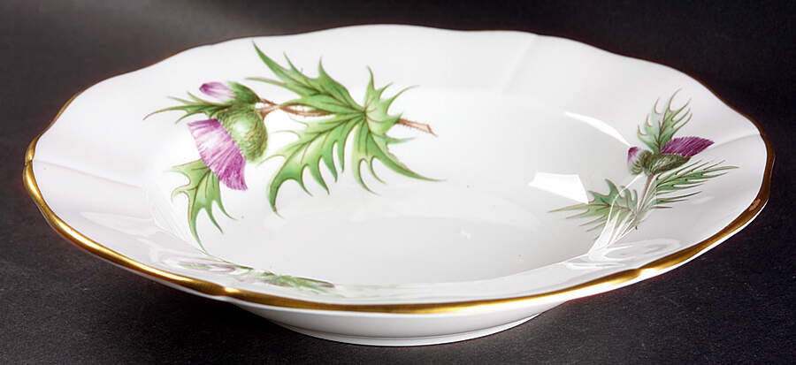 Thistle (Scalloped) Rim Soup Bowl by Adderley-1