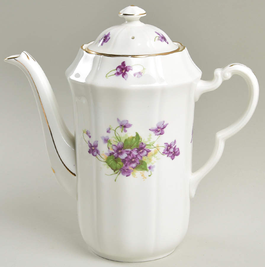Violet Small Coffee Pot & Lid by Adderley-1