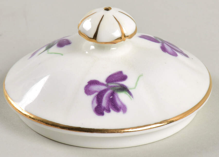 Violet Lid for Sugar Bowl by Adderley-1