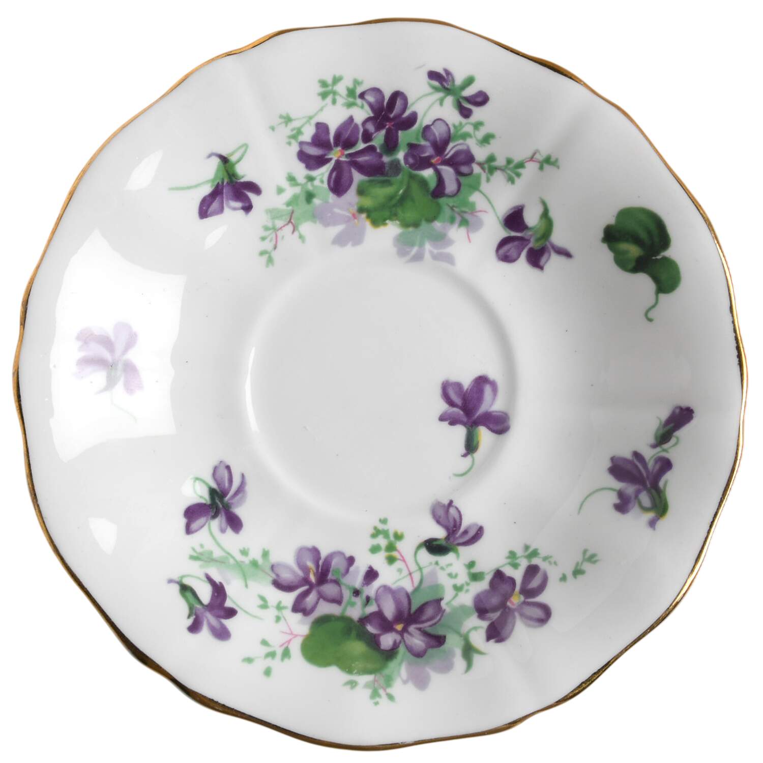 Violet Saucer for Footed Cup by Adderley-1