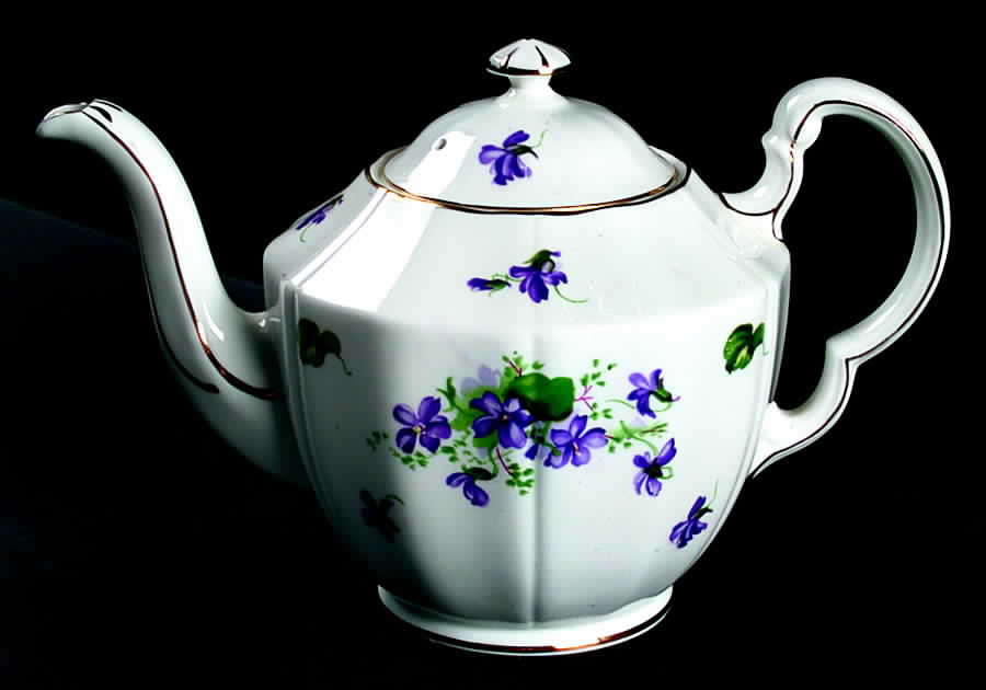 Violet Teapot & Lid by Adderley-1
